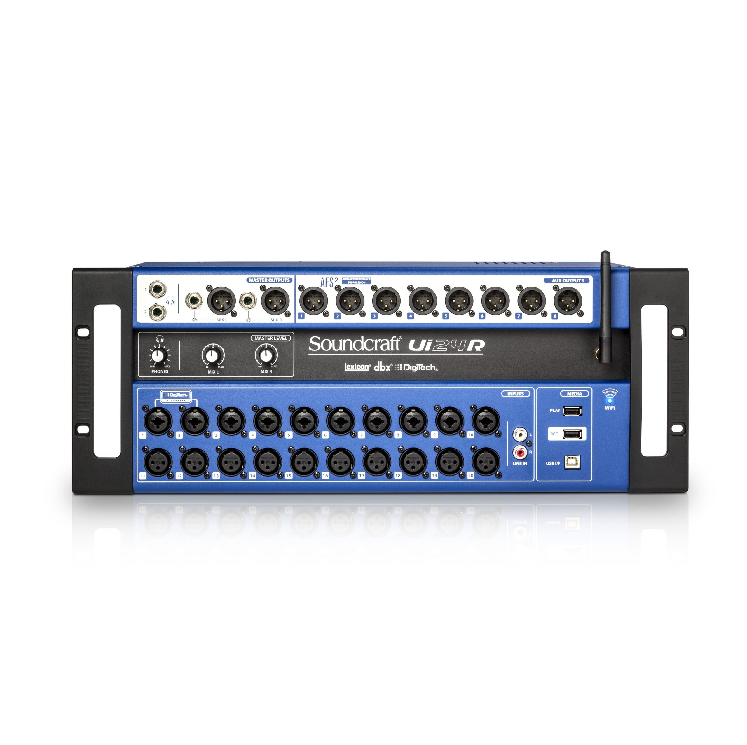 Soundcraft Ui24R Mixeur numérique 24 canaux avec boitier de scène et DSP intégrés